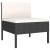 Set mobilier de grădină cu perne, 3 piese, negru, poliratan GartenMobel Dekor