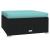 Set mobilier de grădină cu perne, 10 piese, negru, poliratan GartenMobel Dekor