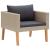 Set mobilier de grădină cu perne, 3 piese, bej, poliratan GartenMobel Dekor