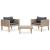 Set mobilier de grădină cu perne, 3 piese, bej, poliratan GartenMobel Dekor
