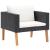 Set mobilier de grădină cu perne, 3 piese, negru, poliratan GartenMobel Dekor