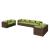 Set mobilier de grădină cu perne, 8 piese, maro, poliratan GartenMobel Dekor