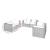 Set mobilier de grădină cu perne, 6 piese, negru, poliratan GartenMobel Dekor