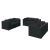 Set mobilier de grădină cu perne, 6 piese, negru, poliratan GartenMobel Dekor