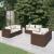 Set mobilier de grădină cu perne, 6 piese, maro, poliratan GartenMobel Dekor