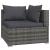 Set mobilier de grădină cu perne, 6 piese, gri, poliratan GartenMobel Dekor