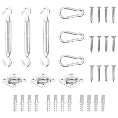 Set de accesorii parasolar, 9 piese, oțel inoxidabil GartenMobel Dekor