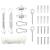 Set accesorii parasolar, 9 piese, oțel inoxidabil GartenMobel Dekor