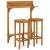 Set mobilier bar de balcon, 3 piese, lemn masiv de acacia GartenMobel Dekor