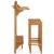 Set mobilier bar de balcon, 3 piese, lemn masiv de acacia GartenMobel Dekor
