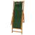 Scaun de plajă pliabil, verde, lemn masiv de eucalipt, textil GartenMobel Dekor