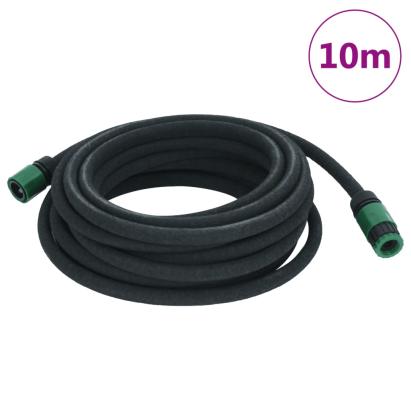 Furtun poros de grădină, negru, 0,6", 10 m, cauciuc GartenMobel Dekor