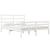 Cadru de pat mic dublu, alb, 120x190 cm, lemn masiv de pin GartenMobel Dekor
