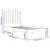Cadru de pat mic single, negru, 75x190 cm, lemn masiv de pin GartenMobel Dekor
