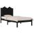 Cadru de pat mic single, negru, 75x190 cm, lemn masiv de pin GartenMobel Dekor