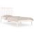 Cadru de pat mic single, alb, 75x190 cm, lemn masiv de pin GartenMobel Dekor