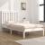 Cadru de pat mic single, alb, 75x190 cm, lemn masiv de pin GartenMobel Dekor