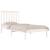 Cadru de pat mic single, alb, 75x190 cm, lemn masiv de pin GartenMobel Dekor