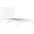 Cadru de pat mic single, alb, 75x190 cm, lemn masiv de pin GartenMobel Dekor
