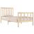 Cadru de pat mic single, 75x190 cm, lemn masiv de pin GartenMobel Dekor