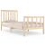 Cadru de pat mic single, 75x190 cm, lemn masiv de pin GartenMobel Dekor