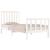 Cadru de pat mic single, alb, 75x190 cm, lemn masiv de pin GartenMobel Dekor