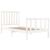Cadru de pat mic single, alb, 75x190 cm, lemn masiv de pin GartenMobel Dekor