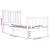 Cadru de pat mic single, alb, 75x190 cm, lemn masiv de pin GartenMobel Dekor