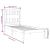 Cadru de pat mic single, negru, 75x190 cm, lemn masiv de pin GartenMobel Dekor