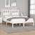 Cadru de pat King Size, alb, 150x200 cm, lemn masiv de pin GartenMobel Dekor