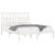 Cadru de pat King Size, alb, 150x200 cm, lemn masiv de pin GartenMobel Dekor
