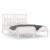 Cadru de pat King Size, alb, 150x200 cm, lemn masiv de pin GartenMobel Dekor