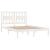Cadru de pat Super King, alb, 180x200 cm, lemn masiv de pin GartenMobel Dekor