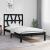 Cadru de pat mic single, negru, 75x190 cm, lemn masiv de pin GartenMobel Dekor