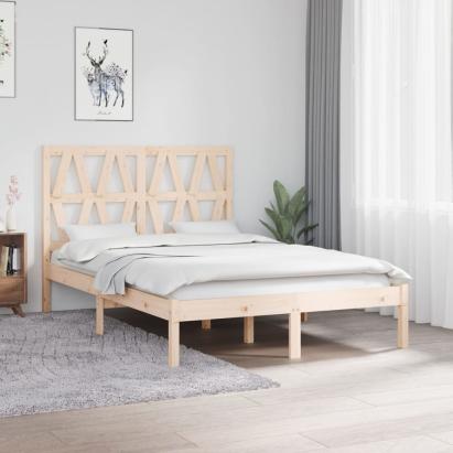Cadru de pat mic dublu, 120x190 cm, lemn masiv de pin GartenMobel Dekor