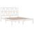 Cadru de pat mic dublu, alb, 120x190 cm, lemn masiv de pin GartenMobel Dekor