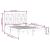 Cadru de pat mic dublu, alb, 120x190 cm, lemn masiv de pin GartenMobel Dekor
