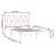 Cadru de pat King Size, alb, 150x200 cm, lemn masiv de pin GartenMobel Dekor