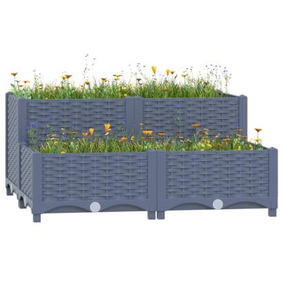 Strat înălțat, 80x80x38 cm, polipropilenă GartenMobel Dekor