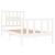 Cadru de pat single, alb, 90x190 cm, lemn masiv GartenMobel Dekor