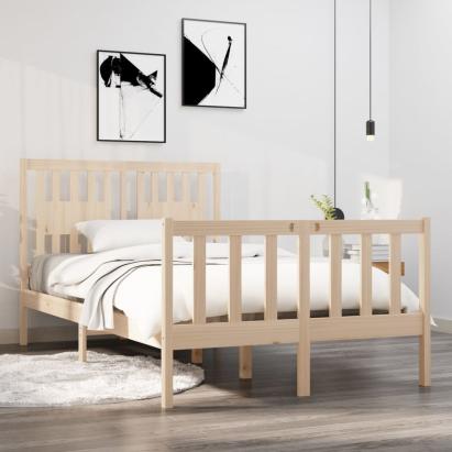 Cadru de pat mic dublu, 120x190 cm, lemn masiv GartenMobel Dekor