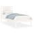 Cadru de pat mic single, alb, 75x190 cm, lemn masiv GartenMobel Dekor