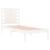 Cadru de pat mic single, alb, 75x190 cm, lemn masiv GartenMobel Dekor