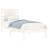 Cadru de pat mic single, alb, 75x190 cm, lemn masiv GartenMobel Dekor