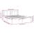 Cadru de pat King Size, alb, 150x200 cm, lemn masiv GartenMobel Dekor