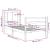 Cadru de pat mic single, alb, 75x190 cm, lemn masiv de pin GartenMobel Dekor