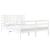 Cadru de pat mic dublu, alb, 120x190 cm, lemn masiv de pin GartenMobel Dekor