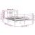Cadru de pat mic dublu, alb, 120x190 cm, lemn masiv de pin GartenMobel Dekor