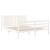 Cadru de pat King Size, alb, 150x200 cm, lemn masiv de pin GartenMobel Dekor