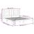Cadru de pat Super King, alb, 180x200 cm, lemn masiv GartenMobel Dekor